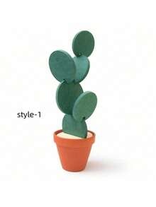 SHEIN 1pc Creative Cactus Shape Coaster, Non-Slip, Heat-Resistant, Tea Mat, Home Decor, Multifunctional Desk Accessory