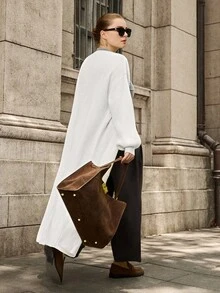 SHEIN LUNE Chaquetas de punto talla grande para Halloween - Blanco - Ver 2