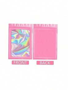 彩虹全息密封袋金属箔袋自锁袋珠宝包装闪亮彩色铝箔袋用于礼品派对节日婚礼圣诞节生日化妆品配件储存 - 多色 - 查看 10