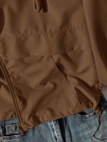 Comfortcana 秋冬女士梭织咖啡棕色防晒夹克 - 咖啡棕 - 查看 6