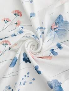 Comfylo Plus Size Botanical Floral Print Daily Match Blazer Jacket Fall Clothes For Women Fall Outfits Women Autumn - Multicolor - View 9