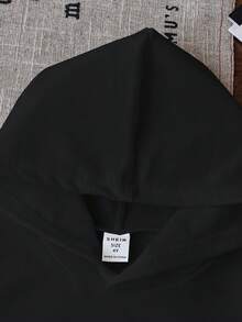 2 件套黑色连帽衫和灰色针织裤撞色服装，适合小男孩，简单百搭小男孩休闲运动服，适合秋冬季 - 彩色 - 查看 5