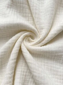 EMERY ROSE Damen Große Größen Einfarbiges Apricot Rundhals Spaltarm Laternärmel Gestrickter Gürtel Bindeband Leinen Lässig Kurzes Kleid, Frühling/Herbst - Aprikosenfarben - Übersicht 3