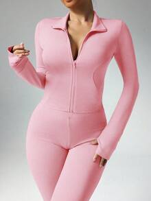 Easithlete Ensemble 2 pièces femme grande taille, veste zippée décontractée avec trou pour le pouce et pantalon évasé taille haute, ensemble rose. Ensemble rose 2 pièces femme, costume rose femme, ensemble rose 2 pièces femme, tenue rose 2 pièces femme, pantalon rose femme, ensemble rose femme, survêtement rose, ensemble 2 pièces rose, Top manches longues rose et ensemble pantalon