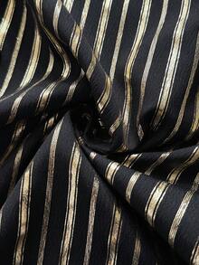 Chiquease Striped Print Collared Elegant Office Long Sleeve Dress Fall Cloth For Women - Brown - View 7