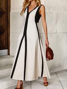 SHEIN Clasi Vestido de bloque de color para vacaciones de verano