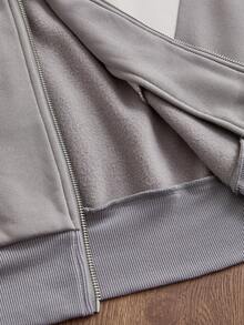 EASEVO Plus Size Men's Casual Contrast Color Hooded Sweatshirt, Fall, Winter