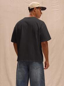 Musero 宽松版型超大 T 恤春夏街头风格复活节假期 - 深灰色 - 查看 4