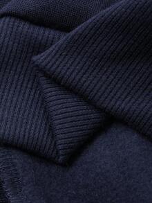 DAZY Áo nỉ dài tay cổ tròn cho bé gái, phối nơ bên hông, kiểu dáng thường ngày. - Màu xanh hải quân - Xem 7