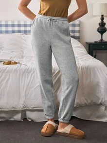 Louniche Damska bluza z kapturem z pluszu, ściągaczem w pasie i spodniami ze ściągaczami, kontrastowy kolor - Wielokolorowe - Zobacz 4