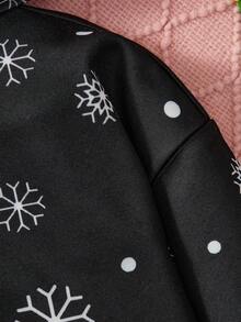 Women's Black Minimalist Christmas Graphic Crew Neck Long Sleeve Sweatshirt Christmas Shirt Christmas Sweater Reindeer Christmas Sweater Family Christmas Outfits Family Matching Outfits