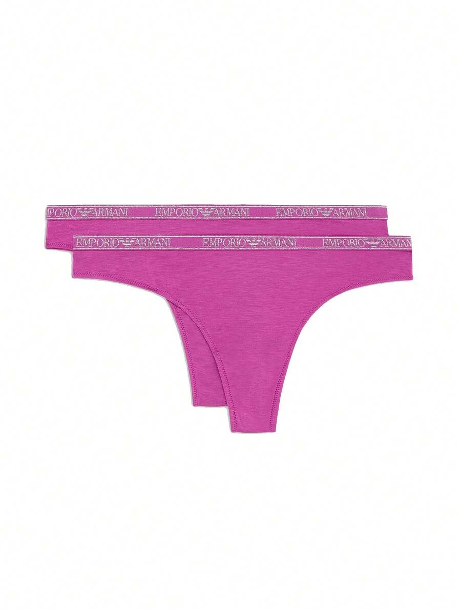 Emporio Armani 2 Pack Women's Thongs - Pink - View 1