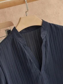 Mainfolk 2 件套男士休闲 V 领半拉链 Polo 衫和裤子套装，复古舒适服装 - 彩色 - 查看 4