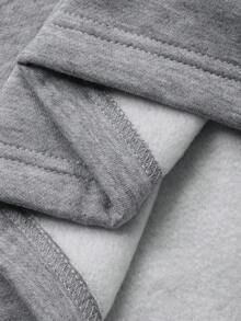 FRIFUL 女式花卉灰色连帽抽绳落肩长袖撞色条纹下摆抽绳宽松休闲羊毛运动衫，秋季