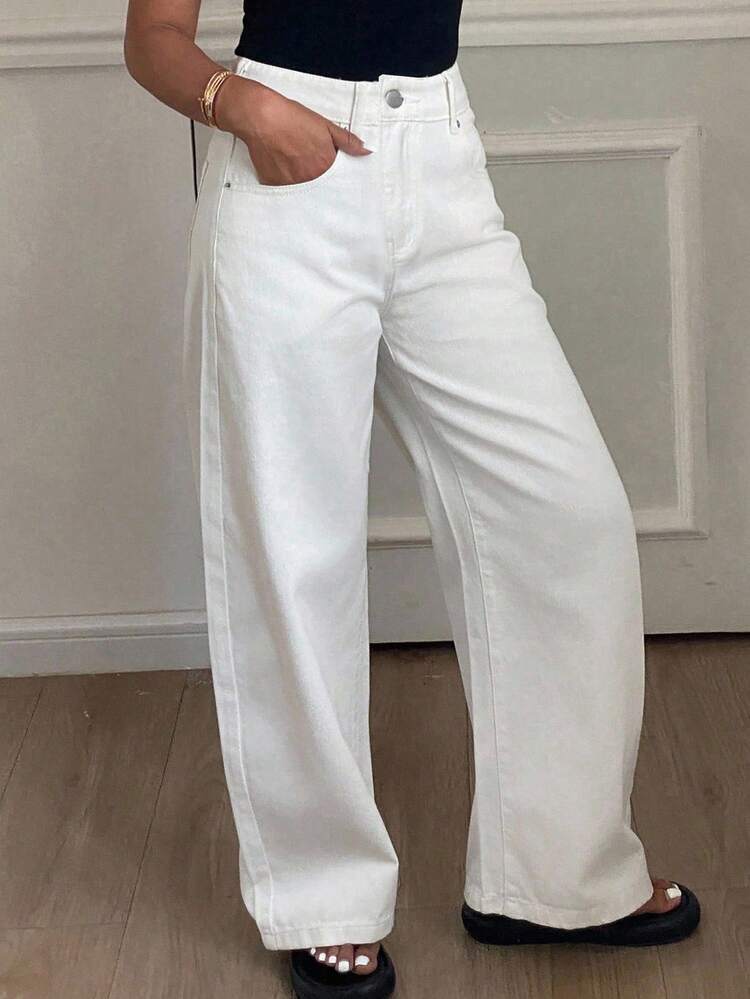 Women's Regular Waist Banana Leg Casual Jeans