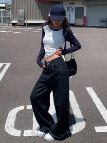 DAZY Women's Loose Casual Denim Jeans, Autumn/Winter