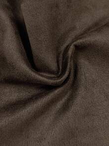 Rafferiza Petite 女士优雅纯色仿麂皮中长款常规夹克 - 棕色 - 查看 3