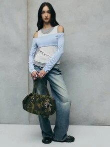 TypaGal Áo trễ vai nhiều lớp màu xanh pastel dịu nhẹ lý tưởng cho các bộ sưu tập mùa thu, mùa đông và trang phục công sở thường ngày của phái nữ. Kiểu dáng hiện đại tạo nên nét độc đáo cho mùa thu, hoàn hảo cho các trang phục trang trọng hoặc phong cách ngày lễ. - Nhiều màu - Xem 4