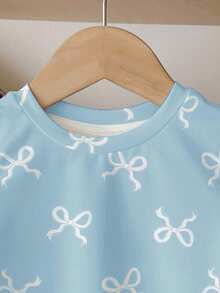 SHEIN 年轻女孩休闲简约圆领短袖T恤，适合夏季 - 彩色 - 查看 4