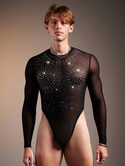 FeverCity Body de manga larga holgado y casual de punto para hombre, para el otoño