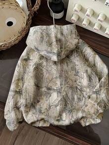 Attitoon Women's Casual Street Graphic Sweatshirt, Vintage Tree Branch & Leaf Print, Suitable For Autumn/Winter, Fall - Multicolor - View 3