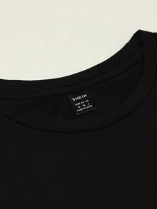 EMERY ROSE Girls' Shirt, T-Shirt, Vintage Shirt, Fan Shirt Gift, Suitable For Spring And Summer - Black - View 4