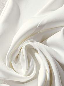 SHEIN Franclia 女士白色优雅修身V领长袖连体裤，适合通勤、秋冬夏季假期阳光之旅，营造度假氛围，全白服装，适合大学秋季穿着。 - 白色 - 查看 6