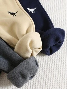 SHEIN 6 件套男婴/女婴可爱休闲运动服，针织字母印花连帽衫和慢跑裤套装，男女通用秋冬婴儿服装 - 彩色 - 查看 6