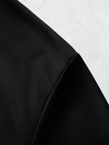 Superman X Manfinity Manfinity VDAYZ Men's Logo Printed Black Long Sleeve Rash Guard - Black - View 4