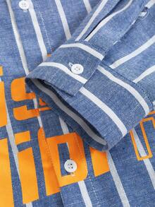 Manfinity Sporsity Casual Loose Fit Long Sleeve Button-Up Shirt For Men, For Fall