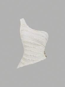 Sweetra Women's Sexy Asymmetric Hem Crop Top And Peplum Mini Skirt Set