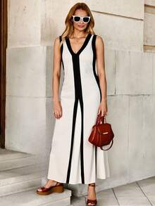 SHEIN Clasi Vestido de bloque de color para vacaciones de verano