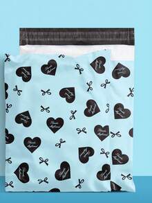 10 个防水加厚彩印快递运输袋，邮件运输包装袋，防水防污自粘运输袋，适用于包装和运输各种物品，如服装、书籍、日用品等学校用品，返校 - 10pcs-25.5*33+4cm - 查看 14