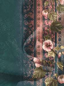 Rusticease 休闲复古碎花图案V领简约女式衬衫，适合夏季穿着，时尚百搭。 - 墨綠色 - 查看 6