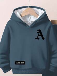 SHEIN 2pcs/Set Young Boys Casual Loose Fit Star Print Hoodie Sweatshirt, Autumn/Winter Boys Tracksuit 2 Piece For Boy Boys Hoodie And Sweat Pants Kids Sweatsuit Boys Boy Sweat Suit Fall - Multicolor - View 4