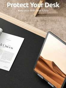 SHEIN 1pc Leather Desk Mat, Large Size Mouse Pad, Non-Slip Desk Pad, Waterproof PU Leather Desk Protector Mat, PU Leather + Flocked Surface Anti-Slip Anti-Glare Desk Pad, Suitable For Office And Home , Multi-Color Available, School Supplies, Back To School