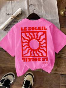 DrmWander Plus Size Graphic Tee, Street Style Short Sleeve T-Shirt, Cute Summer Top, Vacation Vibe With Red Accents