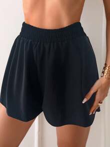 Women Fashion Solid Loose Beach Pants Summer