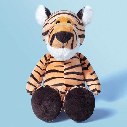 POKOJA LAND 1件精緻逼真的28-38公分毛絨動物玩具，包括大象、獅子、老虎、狐狸、猴子、斑馬、長頸鹿、河馬、犀牛、大猩猩、浣熊等叢林動物，以及叢林之王。可愛的卡通動物毛絨玩具，是派對、聖誕節的最佳禮物。由於批次不同，顏色可能略有差異。