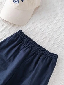 Cozy Pixies Young Boy Cartoon Tiger Graphic Elastic Waist Tapered Leg Casual Cotton Twill Jogger Pants, Versatile & Comfortable Fall Winter