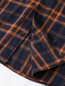 SHEIN Felpa con cappuccio casual a quadri per ragazzi adolescenti, con spalle a caduta e colore a contrasto, versatile e adatta per Natale, casa, pendolarismo, scuola, uso casual quotidiano, viaggi, feste all'aperto, sport, feste, autunno/inverno