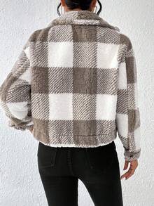 RosyDaze Casual-Woman Fantasy-Simple Ruffle Gingham Jacket