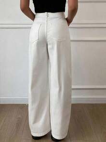 Livesso Women's Regular Waist Banana Leg Casual Jeans