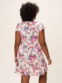 Comfylo Váy xòe in hoa cỡ lớn thường ngày, trang phục mùa hè cho nữ, trang phục dự tiệc mùa xuân, trang phục lễ hội, trang phục nghỉ lễ, trang phục đi nghỉ cho phụ nữ, trang phục đi nghỉ cho phụ nữ - Nhiều màu - Xem 2