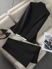 GlowEve Women's Colorblock Business Suit Set