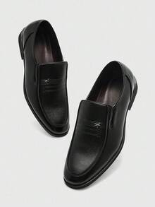 CUCCOO BIZCHIC 男士皮鞋，透氣商務皮鞋，柔軟底部，英式風格，低筒滑入，圓頭，黑色，簡潔大方，專業工作鞋 - 黑色 - 查看 6