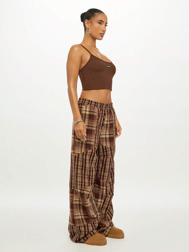 SUMWON WOMEN Top de tirantes acanalado con logotipo