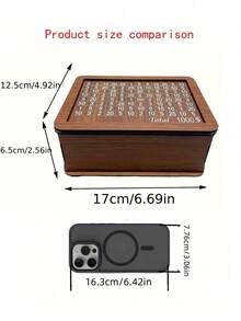 1 个木制硬币存钱罐，浅棕色，带计数器，桌面装饰，家庭储蓄盒最佳礼物