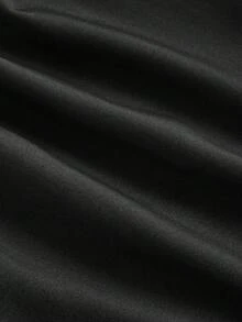 SHEIN MOD Váy dài màu đen không tay xếp nếp phong cách cung điện cổ điển viền bất đối xứng thanh lịch lãng mạn cho nữ, mùa thu, mùa thu, sang trọng, trang phục biểu diễn - màu đen - Xem 4