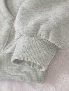 SHEIN Damen Lässig bedruckter Fleece Oversized Hoodie